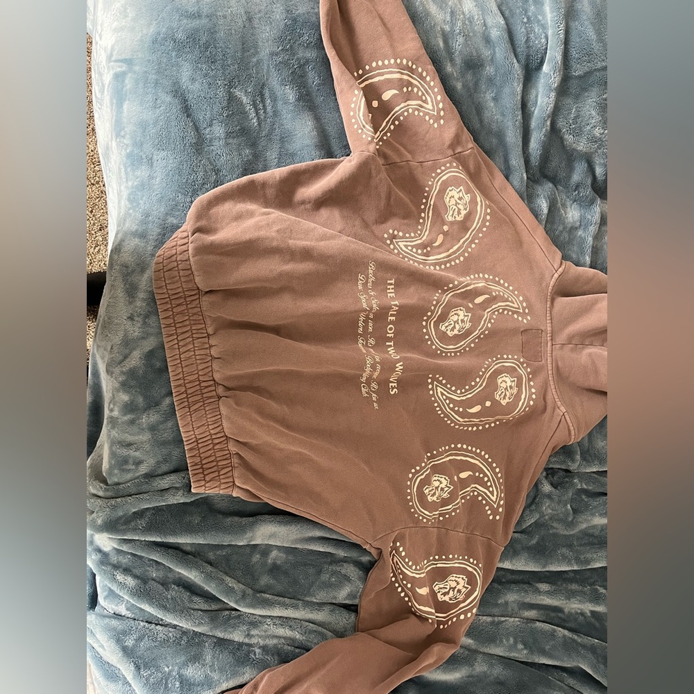 Zip up tale of two wolves hoodie